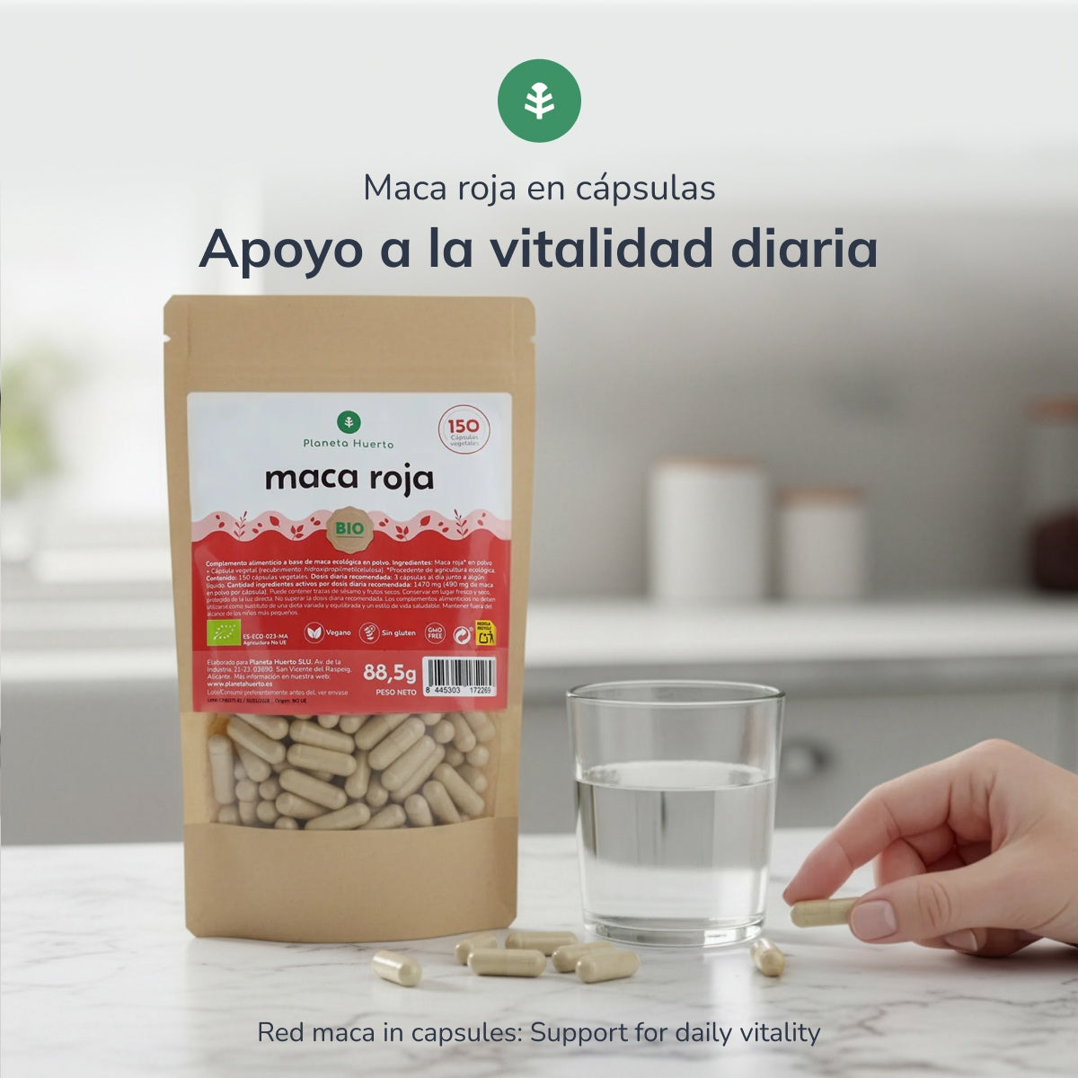 BIO Red Maca Planeta Huerto 150 cápsulas