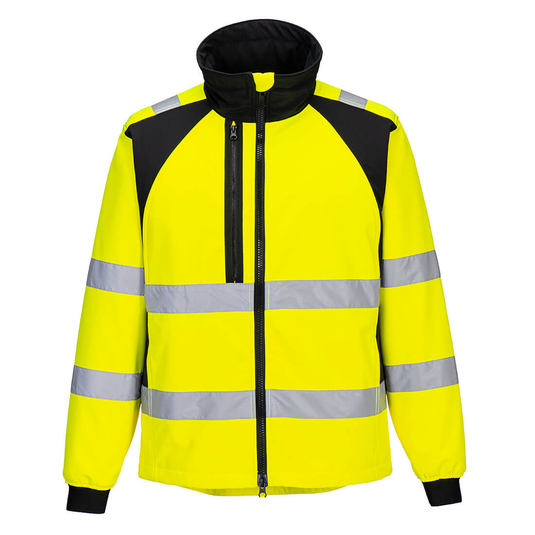 Chaqueta Softshell De Alta Visibilidad Wx2 Eco - Resistente Y Ecológica / L / Amarillo-negro_0