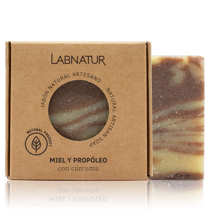 Jabón Natural Artesano de Miel y Propóleo Labnatur 100 g | Purifica y Equilibra | Piel Mixta o Grasa | Vegano_0