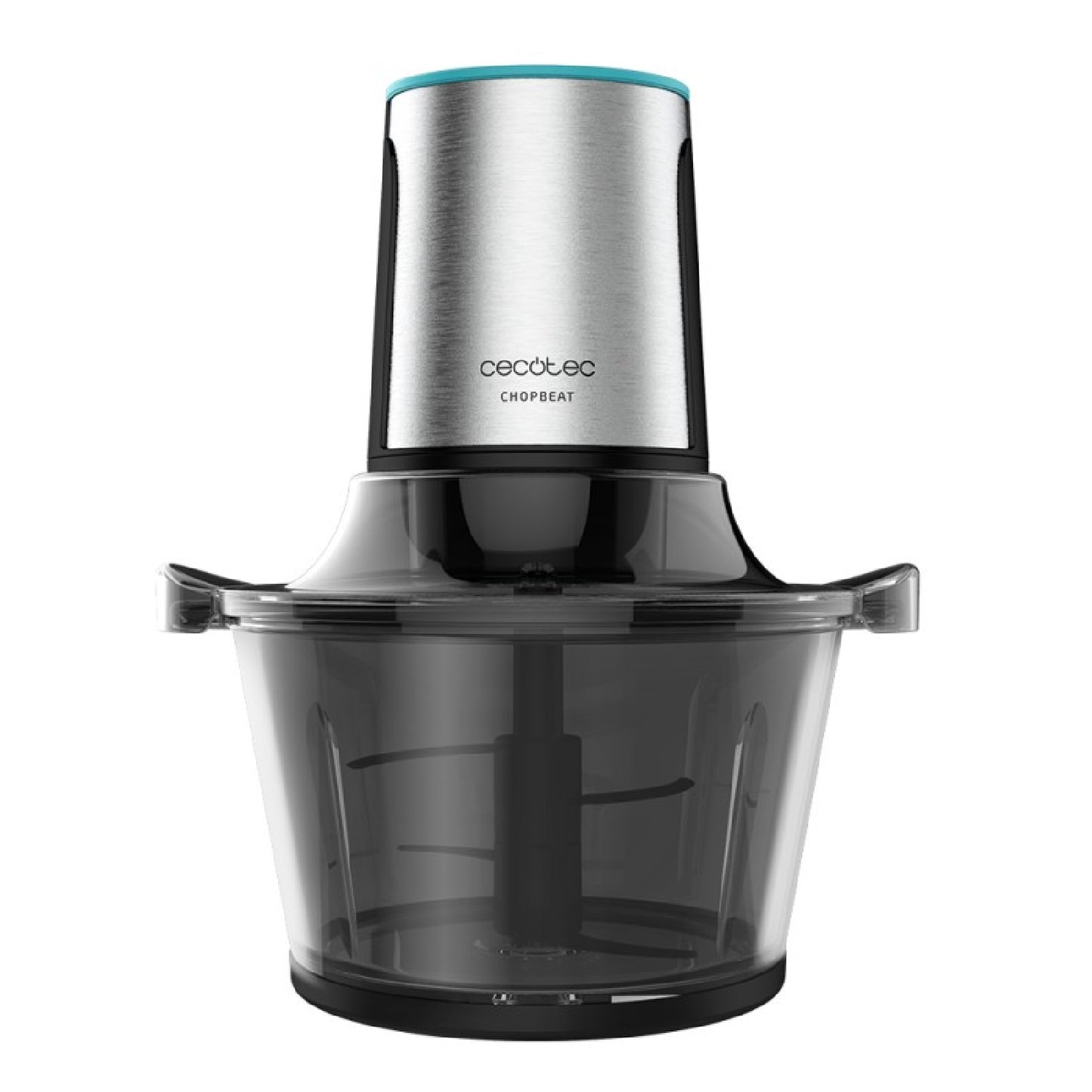 Cecotec Picadora De Carne Y Verduras Eléctrica Chopbeat 1500 Titanblack Glass. 600 W 4 Cuchillas De Titanio Negro Bol De_0