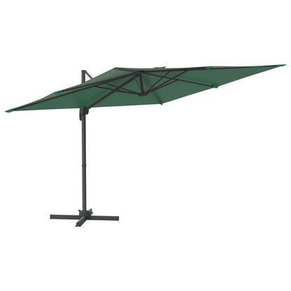 Vidaxl Sombrilla Voladiza Con Led Verde 400x300 Cm_0