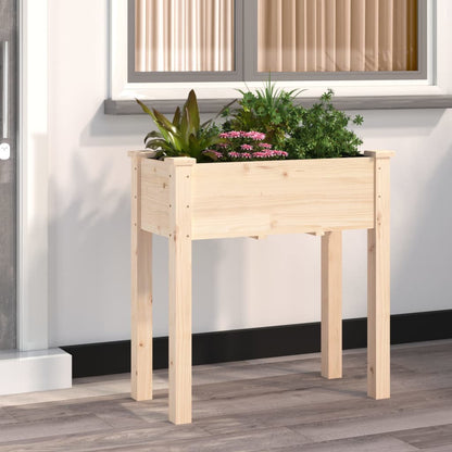 Jardinera Con Forro Interior Madera Maciza De Abeto 71x37x76 Cm_1