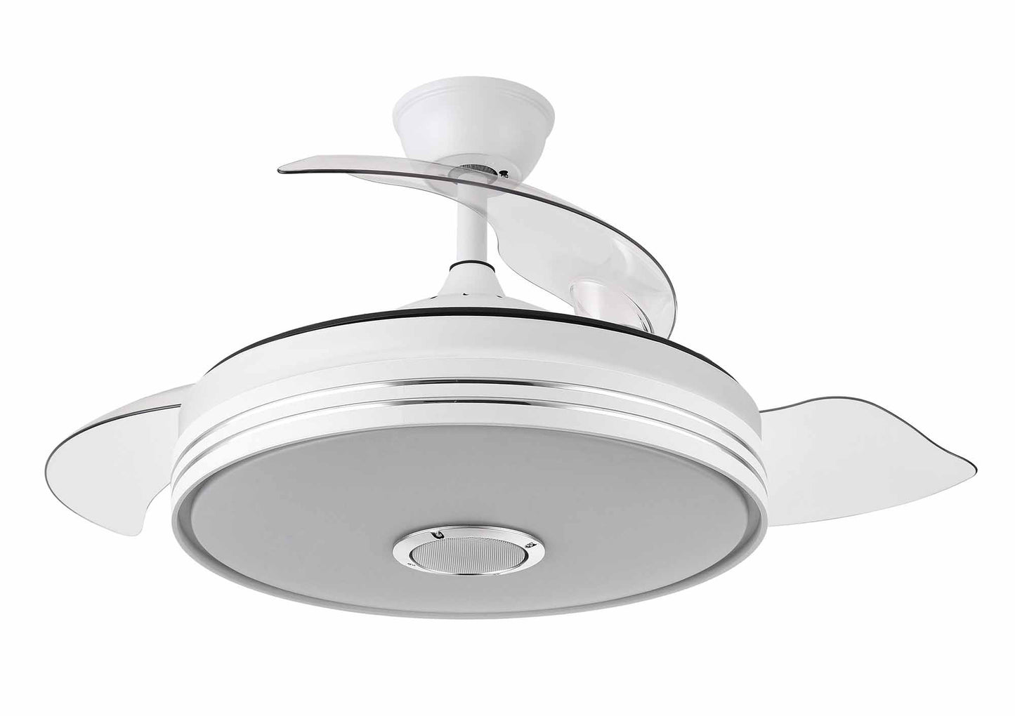 Ventilador De Techo Con 3 Aspas Retráctiles,luz Led,altavoz Bluetooth Y Mando A Distancia_0