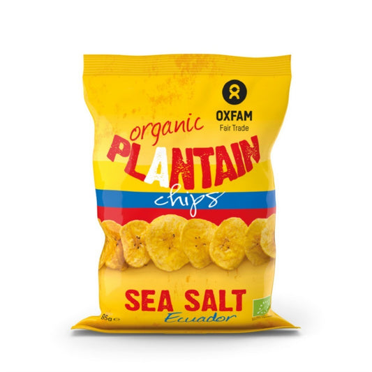 Chips de banana-pão biológica com sal Oxfam Intermón 85 g