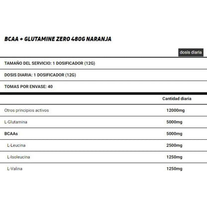 Bcaa + Glutamine Zero 480 Gr Limón_1
