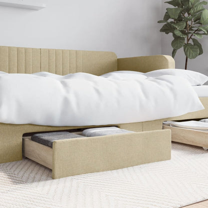 Cajones De Cama 2 Uds Madera De Ingeniería Y Tela Color Crema / Vetonek_3