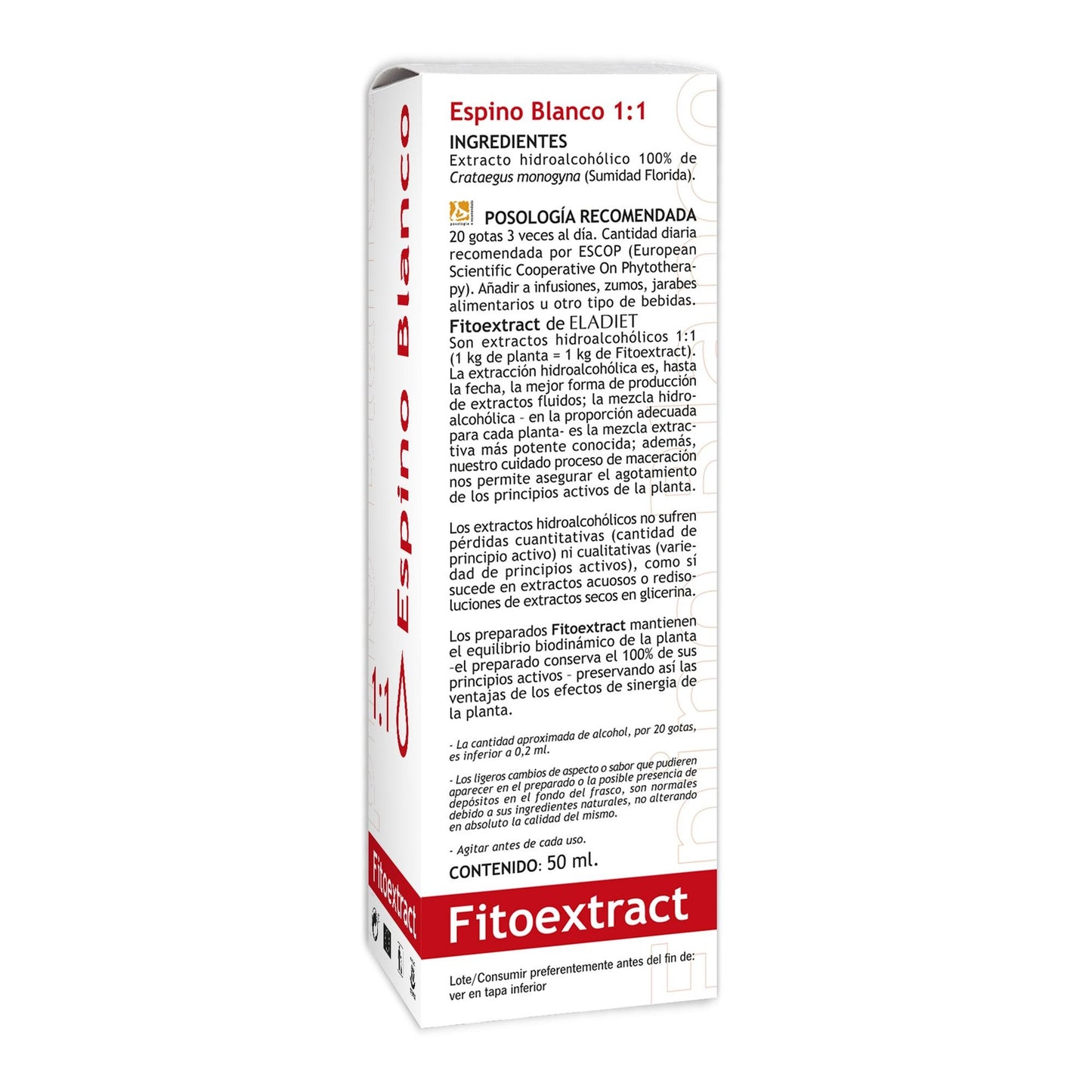 Fitoextrato de espinheiro, 50 ml. Eladiet