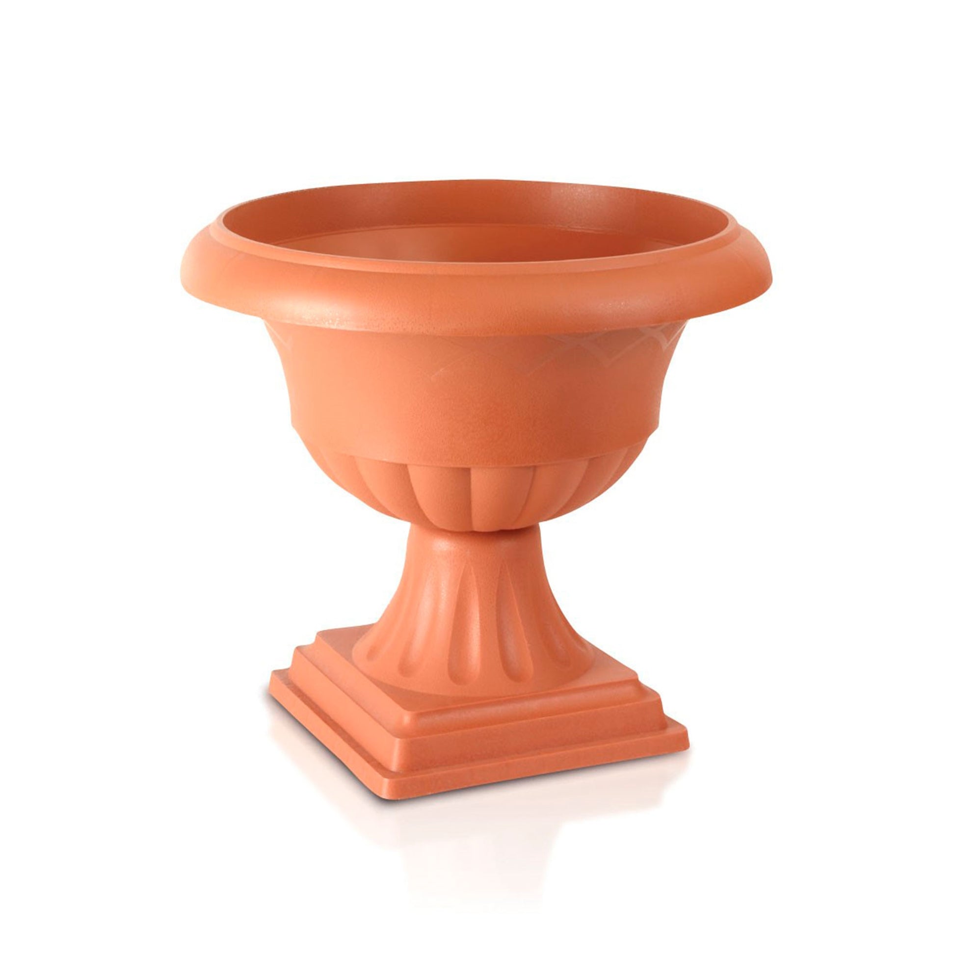 Maceta Ornamental Con Pie Atena 14l., Dimensiones (mm) 455x455x420, Color Terracota_0