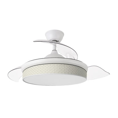 Ventilador Dc Moda 72w Blanco/caã±izo Blanco 108d 3aspas 7200lm 3000k,4000k,6000k Remoto+memoria+temporizador_1