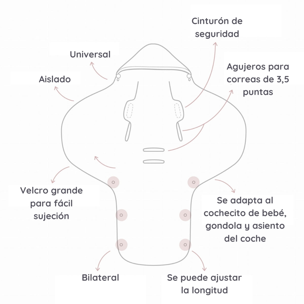 Saco Para Grupo 0 Unviersal Invierno Royal Baby Grey_3