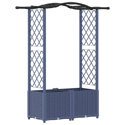Cama Elevada Con Trellis Y Techo Gris 125 X 40 X 138 Cm Pp_0