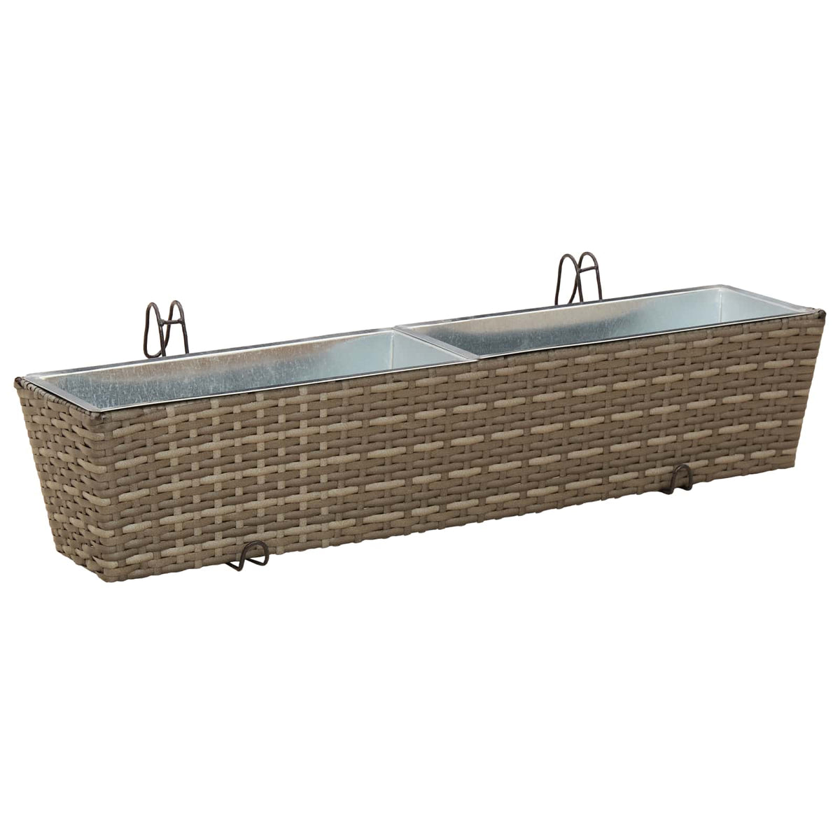 Barandilla 2 Uds. Gris 80 X 17 X 17 Cm Metal_2