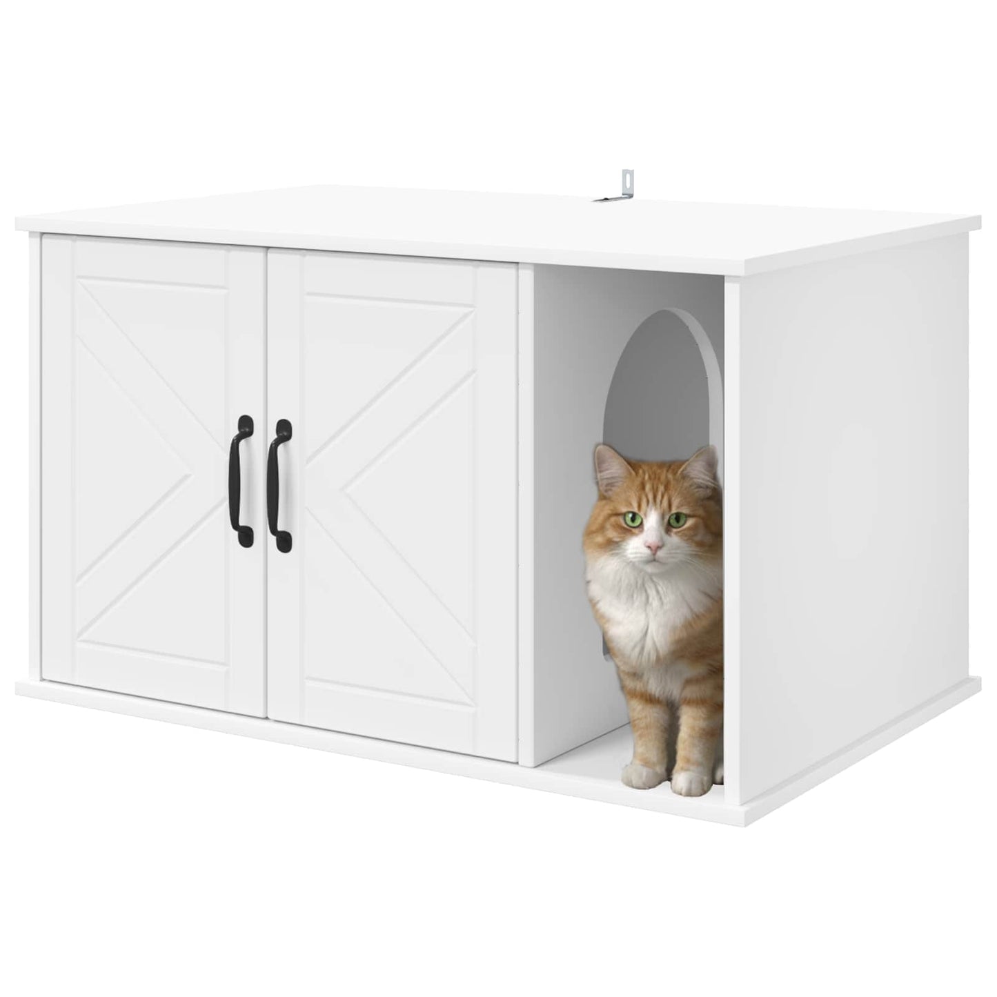 Casa Para Gatos 85 X 55 X 50 Cm Madera De Ingeniería_2
