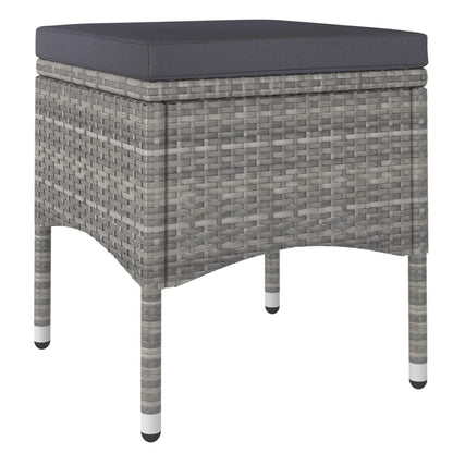 Vidaxl Mesa Sillas Jardín 5 Pzas Ratán Sintético Vidrio Templado Gris_4