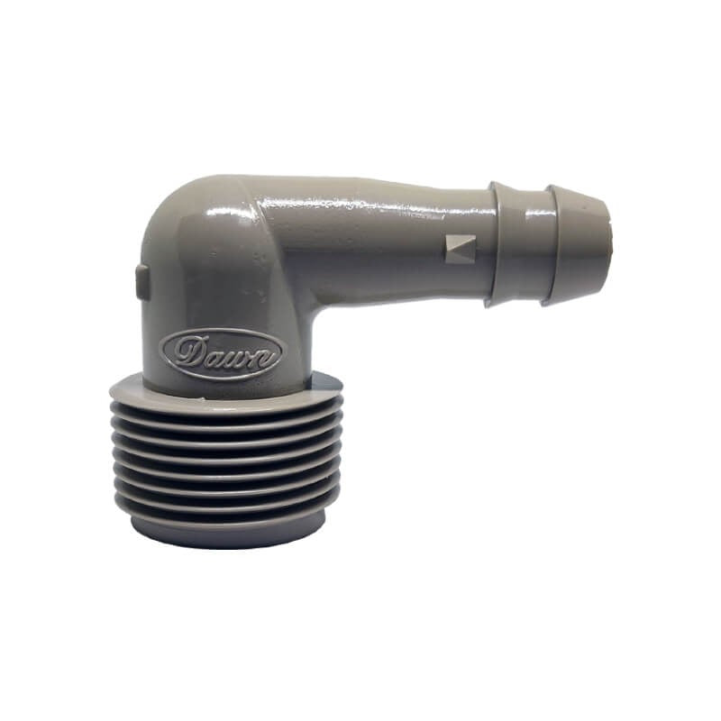Codo Estriado 16mm A Rosca Macho Dawn - 16mm X 3/4_0