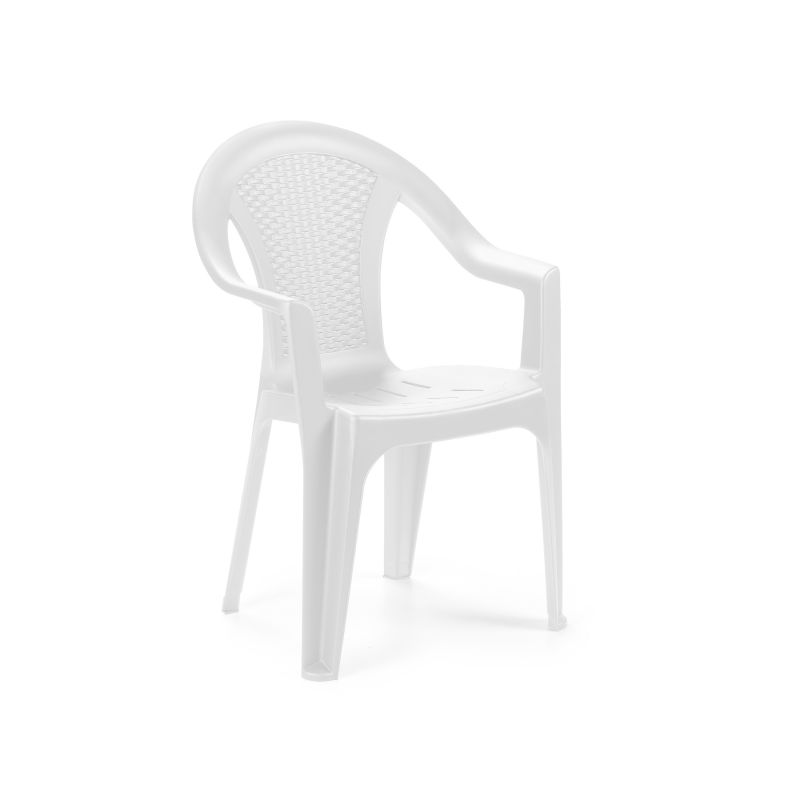 Pack 4 Sillas De Exterior Coral Apilables, Polipropileno, Blanco, 54 X 81 X 56_3