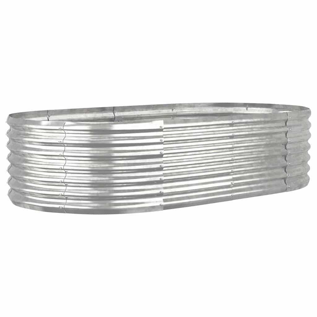 Jardinera Arriate Acero Galvanizado Plata 152x80x36 Cm_0