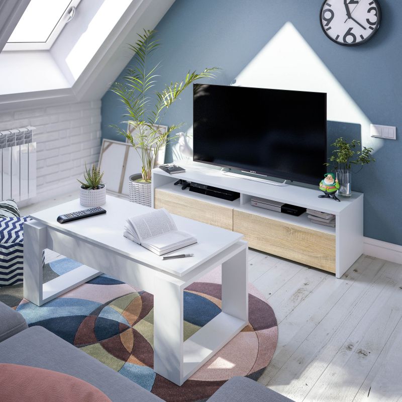 Mesa Centro Elevable Urban Blanco Artik_5
