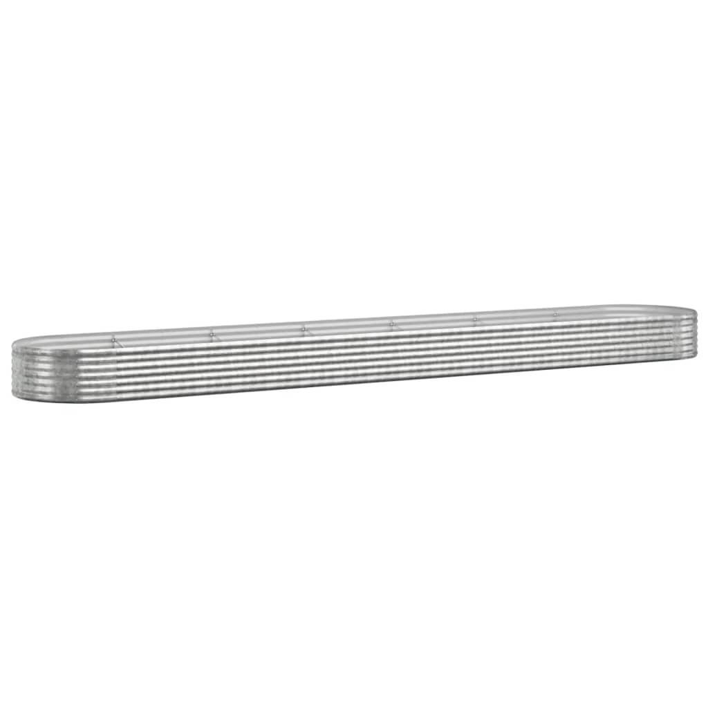 Jardinera Arriate Acero Galvanizado Plata 544x100x36 Cm_0
