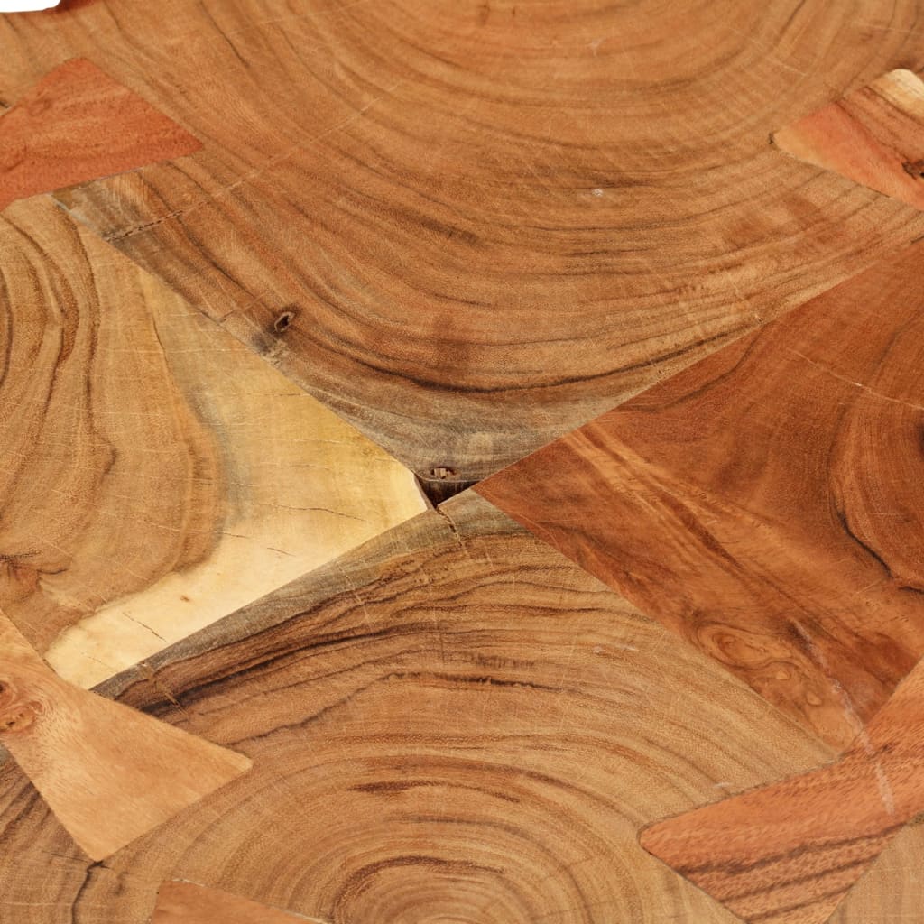 Mesa De Centro Con 4 Troncos Madera Maciza De Sheesham 35 Cm_3