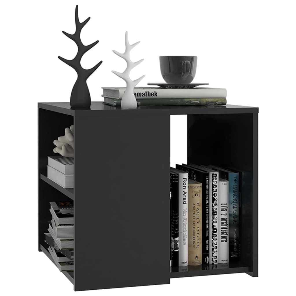 Mesa Auxiliar Madera Contrachapada Gris 50x50x45 Cm_1