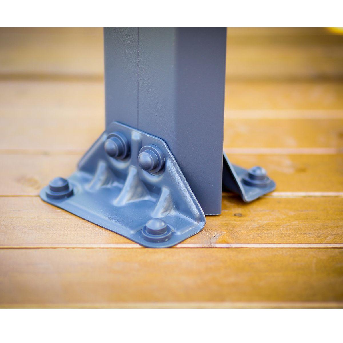 Gazebo Martinique 3600 em alumínio cinzento com cobertura em policarbonato bronze da Palram