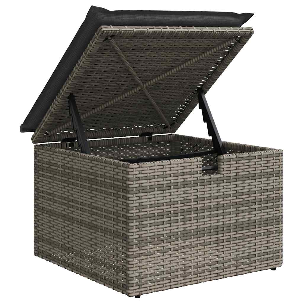 Set De Sofás De Jardín Y Cojines 8 Piezas Ratán Sintético Gris / Vetonek_5