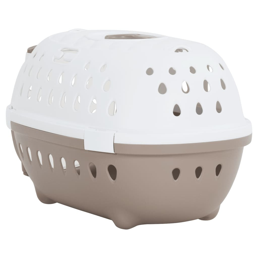 Vidaxl Trasportín De Mascotas Pp Blanco Y Marrón 50x34,5x32 Cm_4