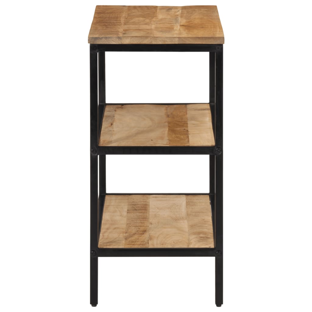 Mesa Consola Madera Maciza De Mango Rugosa 70x35x70 Cm_1