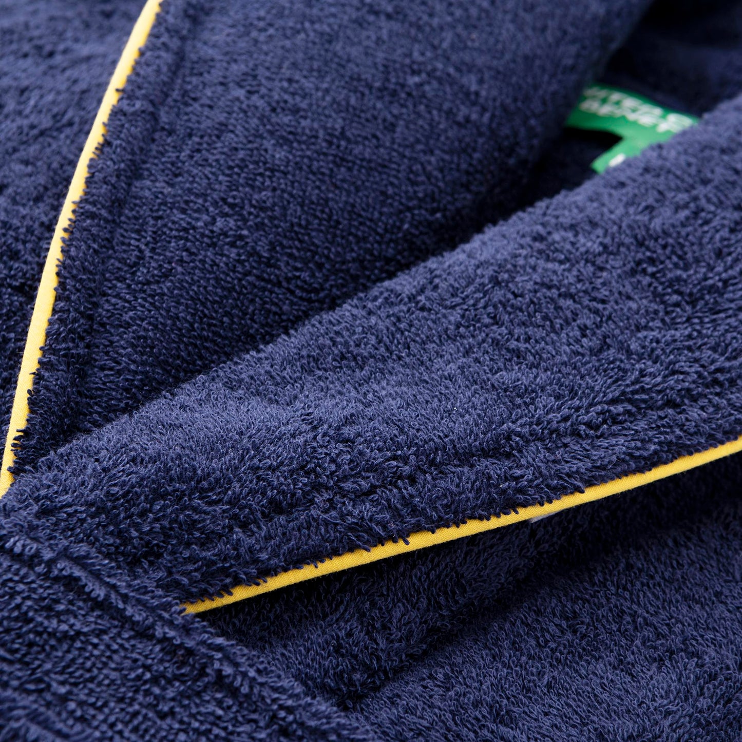 Albornoz L/xl 420gsm 100% Algodon C/ Logo Bordado Azul Marino Core Benetton_3
