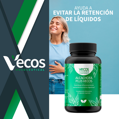 Alcachofa Plus Vecos 60 Cápsulas | Hígado Y Digestión De Grasas | Detox Natural 1680 Mg_1