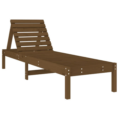 Tumbonas Con Mesa 2 Uds Madera Maciza De Pino Marrón Miel_3
