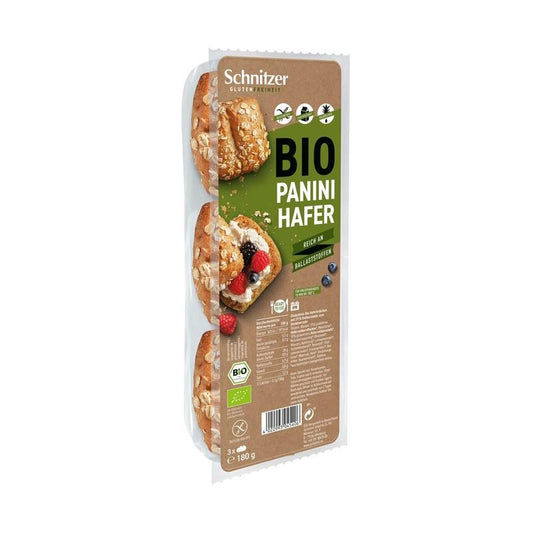 Pãezinhos Panini de Aveia Biológica Sem Glúten Schnitzer 160 g