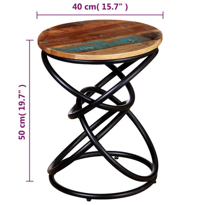Mesa Auxiliar De Madera Maciza Reciclada_2