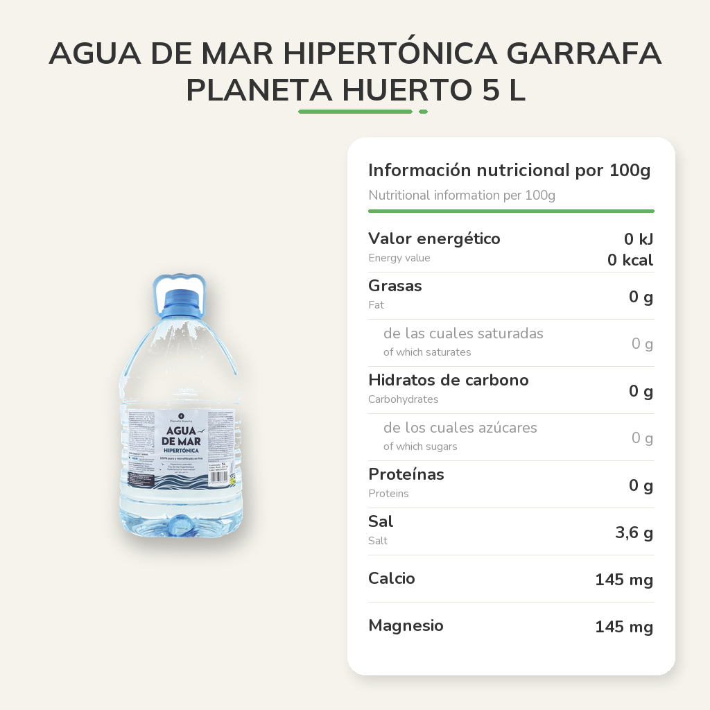 Información nutricional