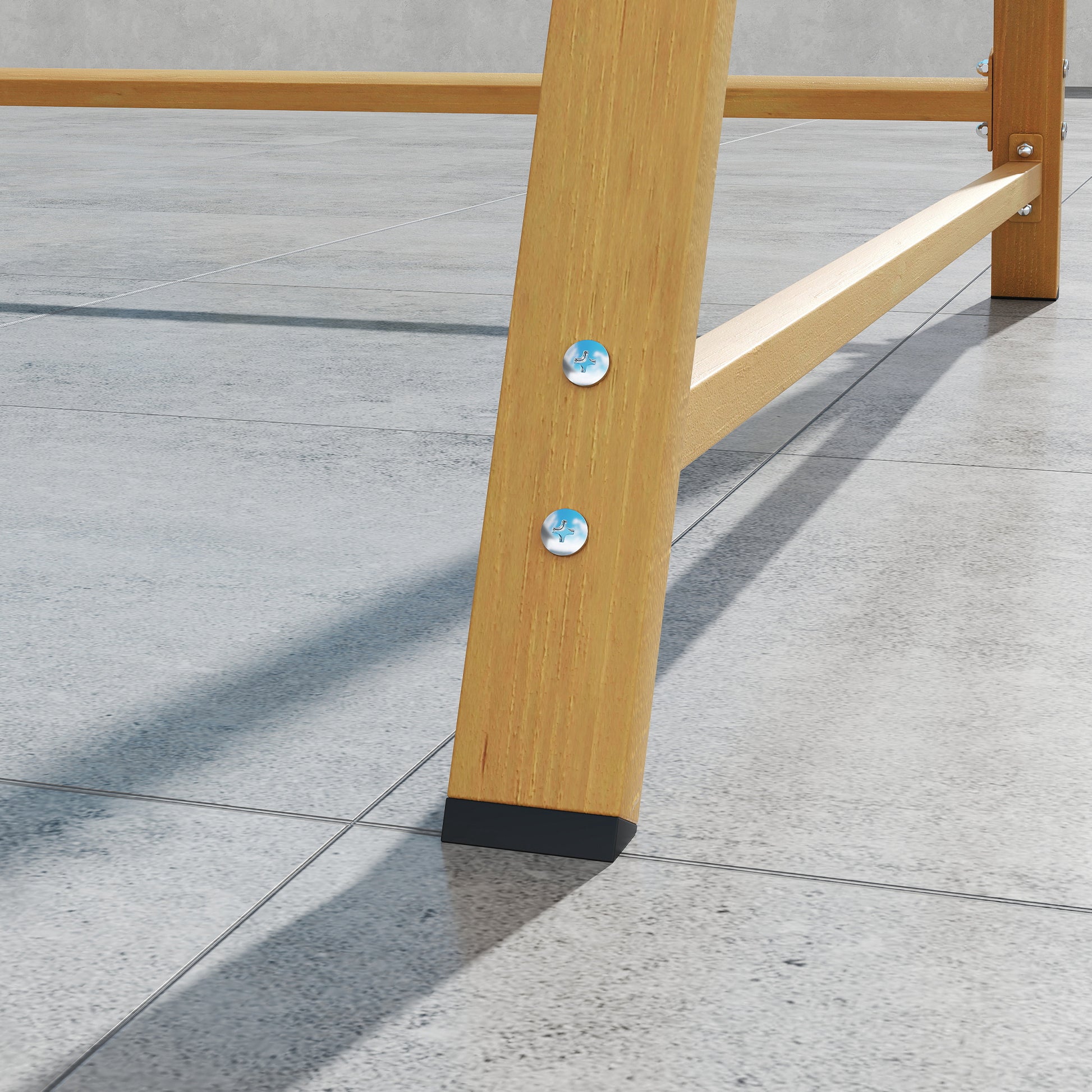 Outsunny Columpio De Jardín De 2 Plazas Con Toldo Ajustable Natural Y Beige_4