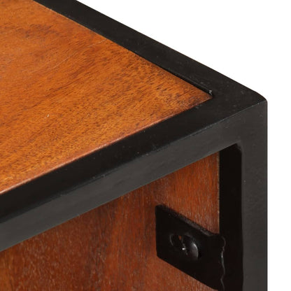 Mesita De Noche De Madera Maciza De Acacia 40x30x50 Cm_3