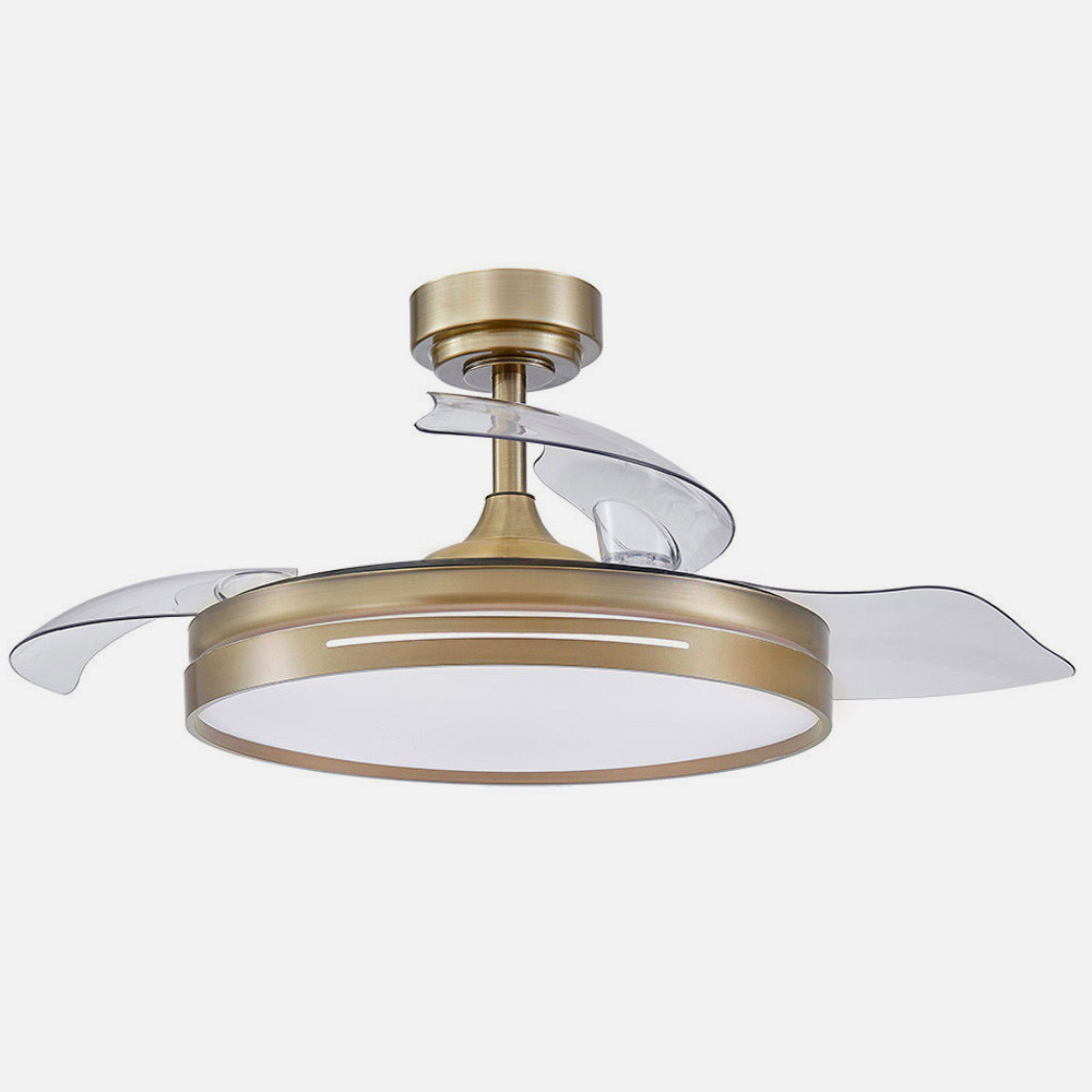 Ventilador Dc 48w Micenas Cuero 3asp. 91d 6velocidades 4800 Lm 3000-4000-6000k Remoto+memoria+temporizador 24_2