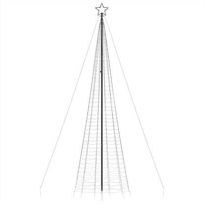 Vidaxl Árbol De Navidad Led Con Estacas 1534 Leds Blanco Frío 500 Cm_4