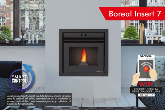 Bricosol Estufa De Pellet Insertable Boreal Modelo Insert 7 Kw_0