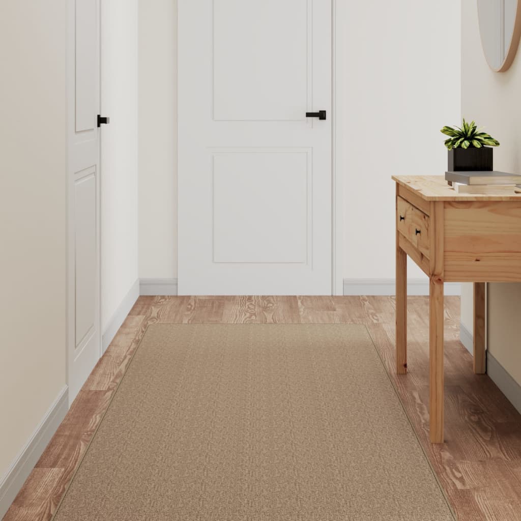 Vidaxl Alfombra De Pasillo Con Aspecto De Sisal Color Arena 80x300 Cm_5