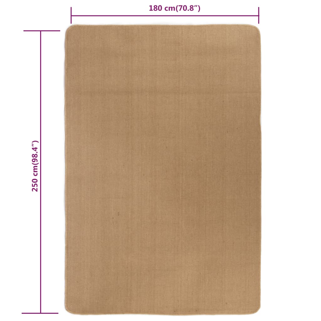 Alfombra De Yute Con Reverso De Látex Gris 180x250 Cm / Vetonek_1