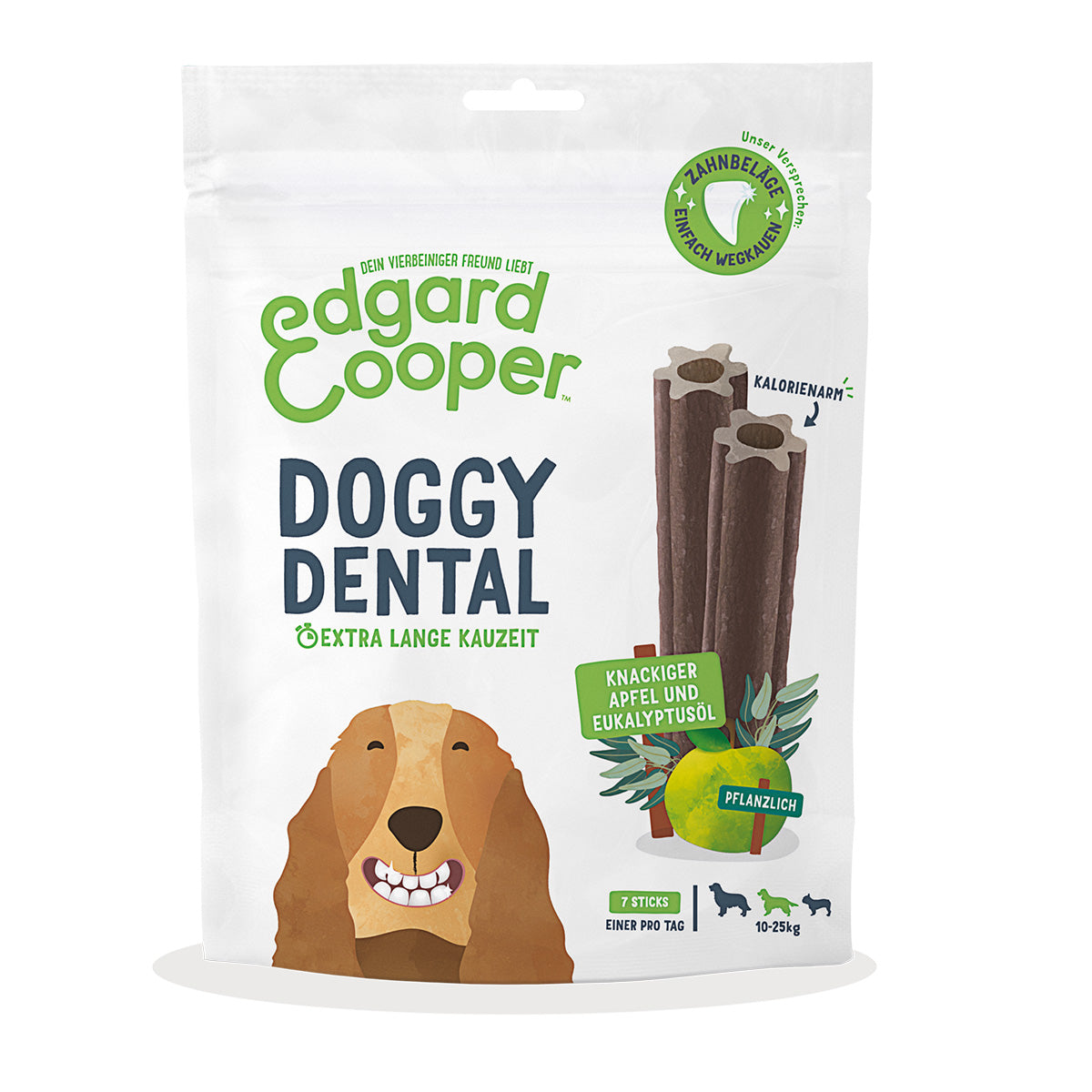 Edgard Cooper Doggy Dentário para cães de porte médio Maçã e Eucalipto 7 unidades