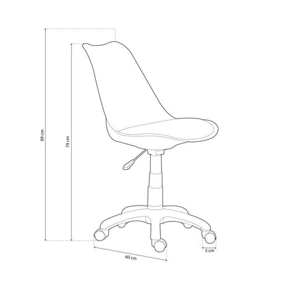 Silla De Escritorio Lina Pvc, Gris, 60 X 79-89 X 60_4