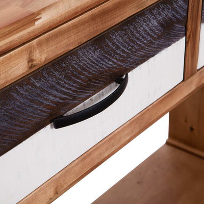 Mesa Consola De Madera Maciza De Acacia 86x30x75 Cm_3