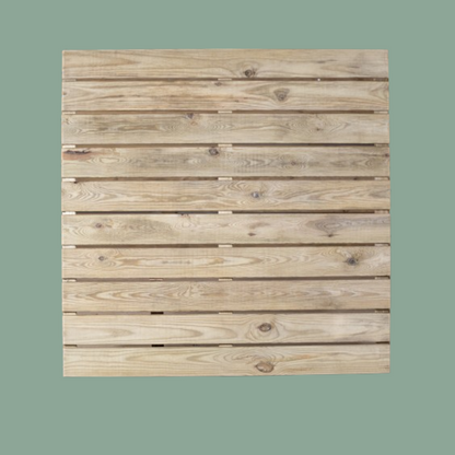 Baldosa / Tarima Kona De Madera Tratada Vidahuerto 100x100x4 Cm_3