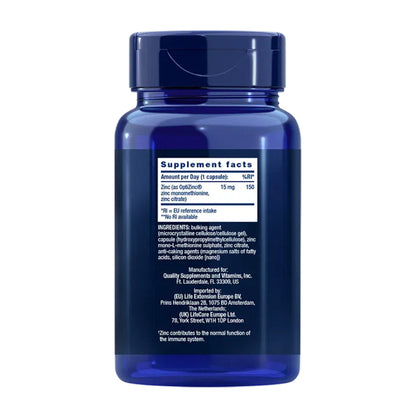 Cápsulas de Zinco 15 mg, Life Extension 150 cápsulas