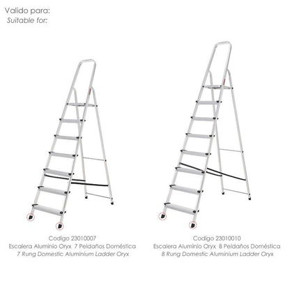 Contera Escaleras Aluminio Oryx Delantera De 7 Y 8 Peldaños