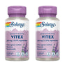 Pack de 2 Solaray Vitex (Chasteberry) 60 Cápsulas Vegetarianas - Sem glúten. Adequado para veganos.