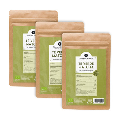 Pack de 3 Chás Matcha em Pó ECO Planeta Huerto 70 g